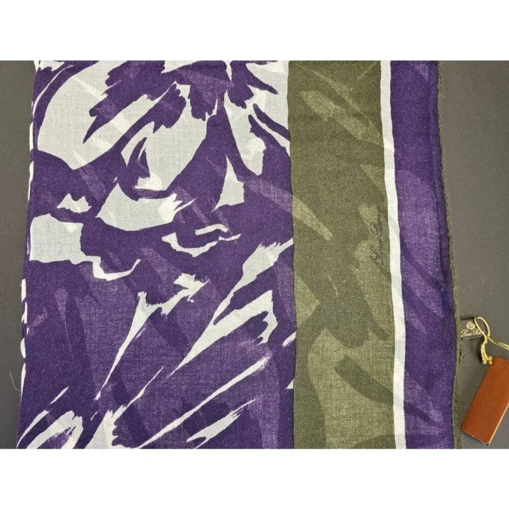 NWT $1200 LORO PIANA STOLA I FIORO DI CASHMERE/SILK BLEND FLORAL SCARF